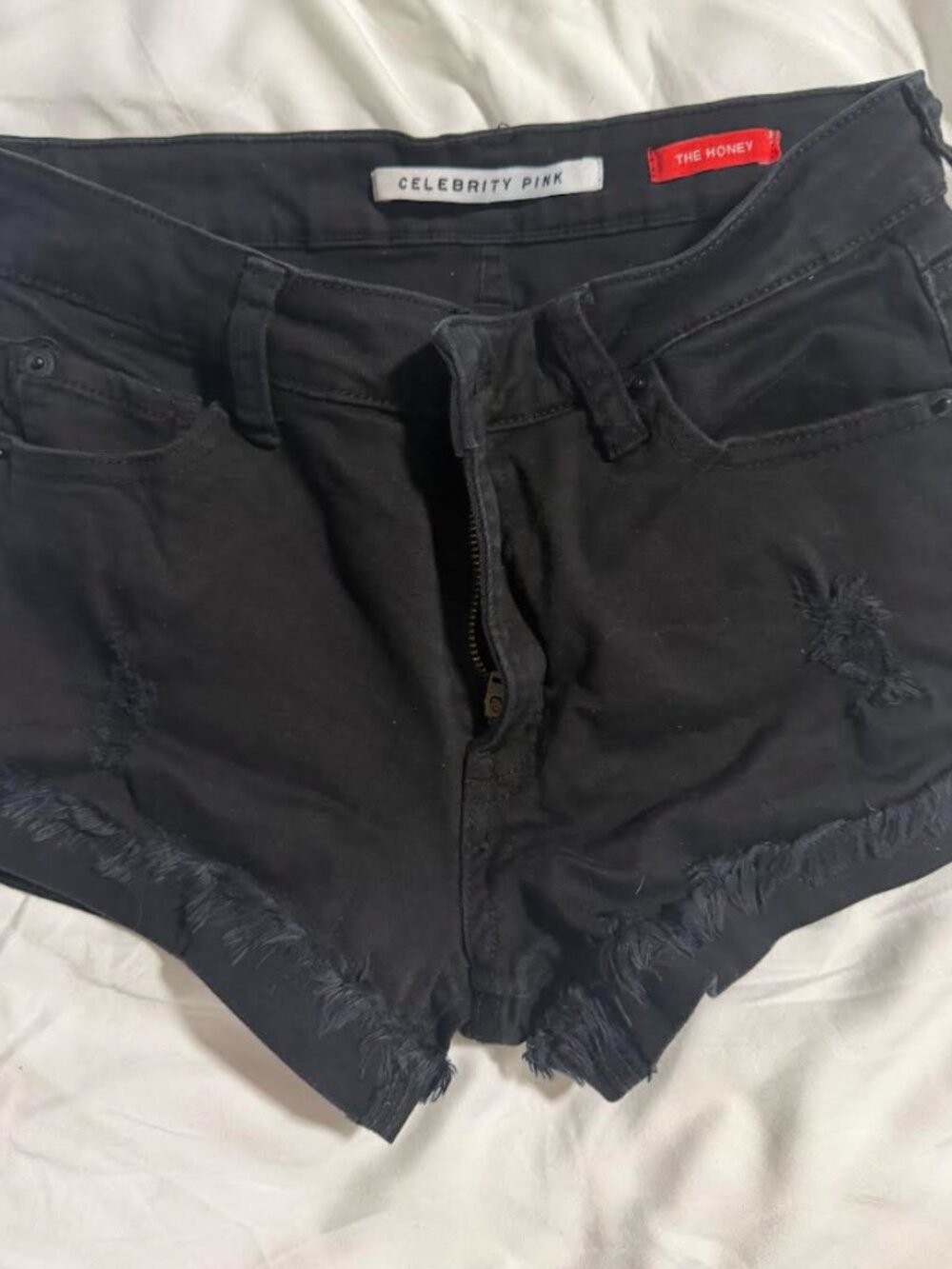 Black Jean shorts